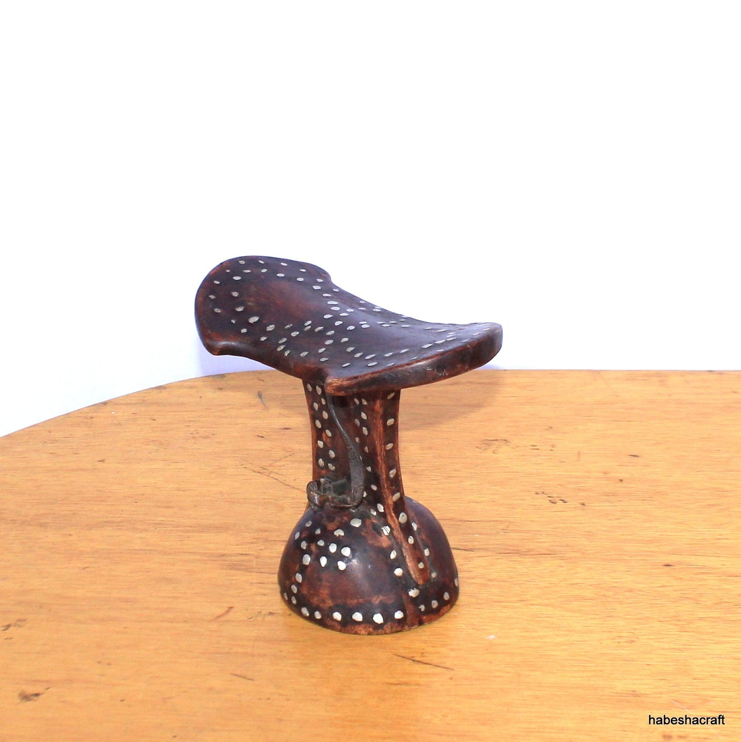 Antique Ethiopian Wood Headrest. African carving, Decorative Collectible, Tribal head rest, African Collectibles, African headrest