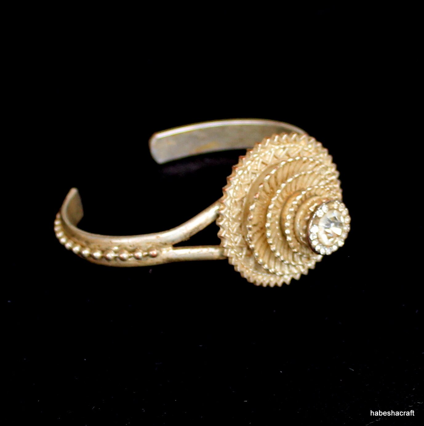 Authentic Vintage Silver Alloy Bracelet from Harare, Ethiopia - Museum Quality Jewlery for 7 Inch Wrist. Ethnic Jewlery, Old Jewlery