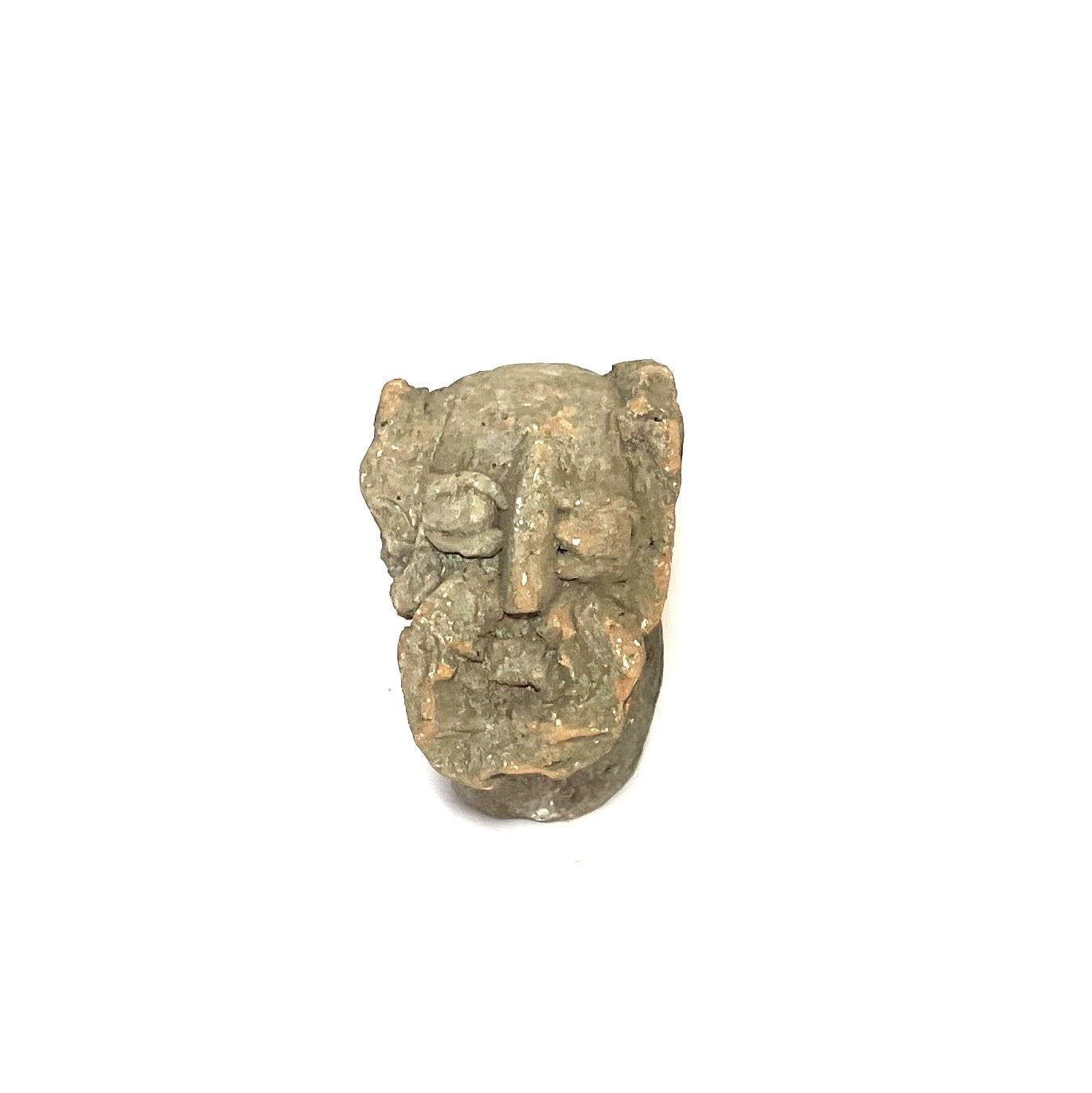 Ethiopian Falasha Terracotta Head. Ethiopian Clay Sculptures, Antique terracotta Head. Terracotta objects, Axum Terracotta Head.