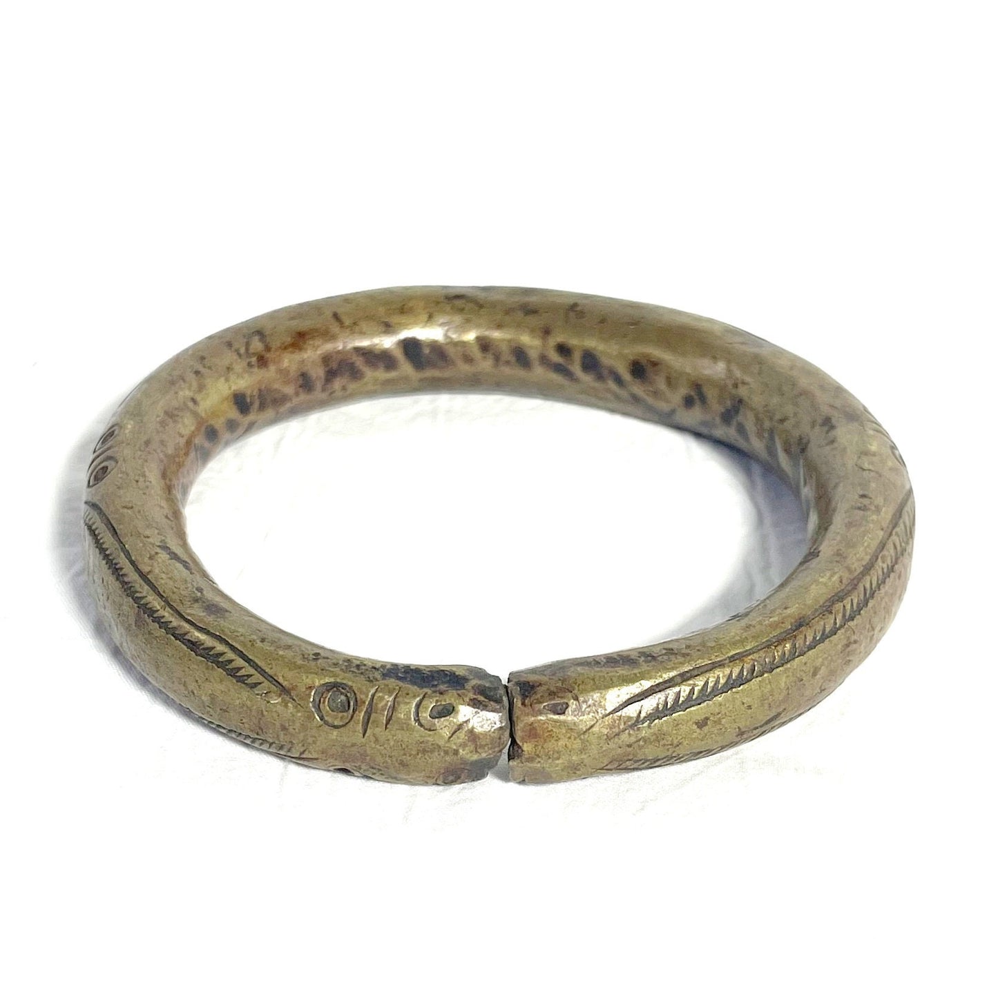 Ethiopian Heavy Antique Bronze bracelet. snake bracelet, African Jewlery. Antique Jewlery. Old Ethiopian Ethnic Mursi tribe Bracelet.