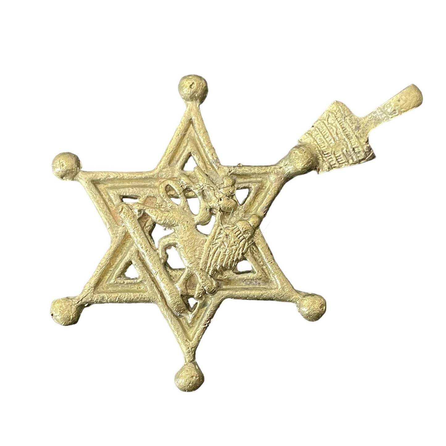 Ethiopian Lion of Judah Star of David Pendant - Haile Selassie Rasta Jewelry. Lion of Judah Necklace - Handmade Pendant, Sacred symbol