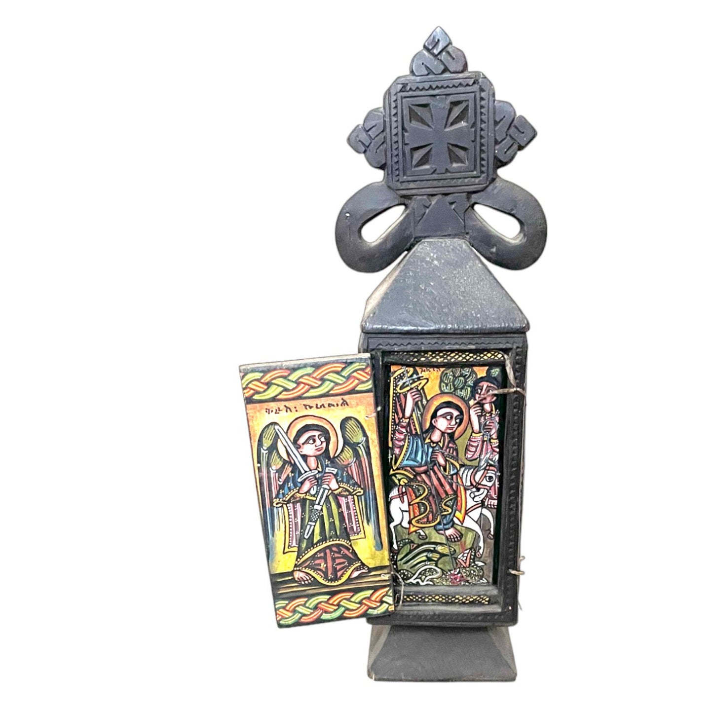Rare Ethiopian Christian Icon. Antique Ethiopian Coptic Christian icon with 8 images. illuminated manuscripts. Christian Icon, Christian