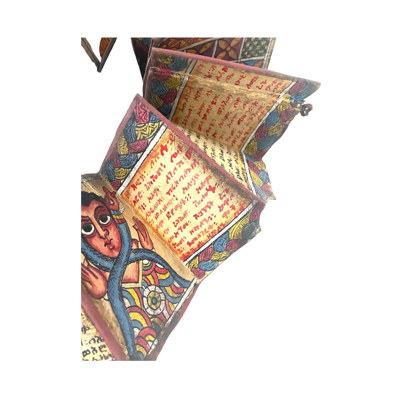 Ethiopia Christian protective icon. Magic icon, Healing icon. Traditional Painted Prayer Icon. Religious Art