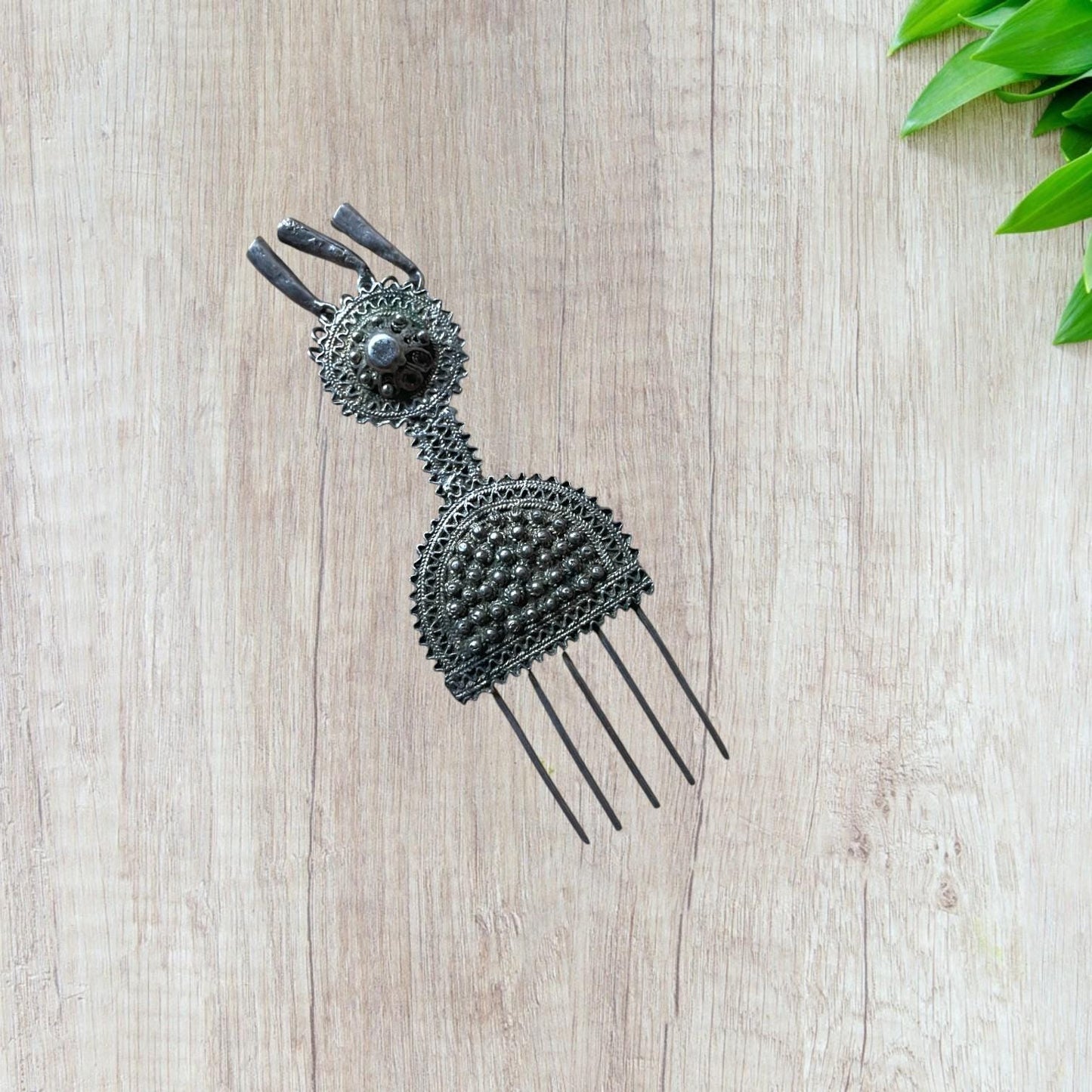 Ethiopian Heritage: Antique Silver Handmade Hair Pin. Ethiopian Hair Jewelry, African Hair Pin, Ethiopian Jewelry, African Jewelry