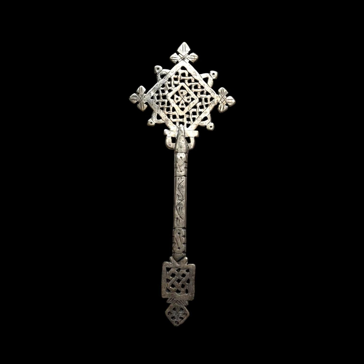 Ethiopian Hand Cross - Intricately Crafted Coptic Christian Art Piece. Unique Handmade Ethiopian Coptic Blessing Cross - Religious Art Decor