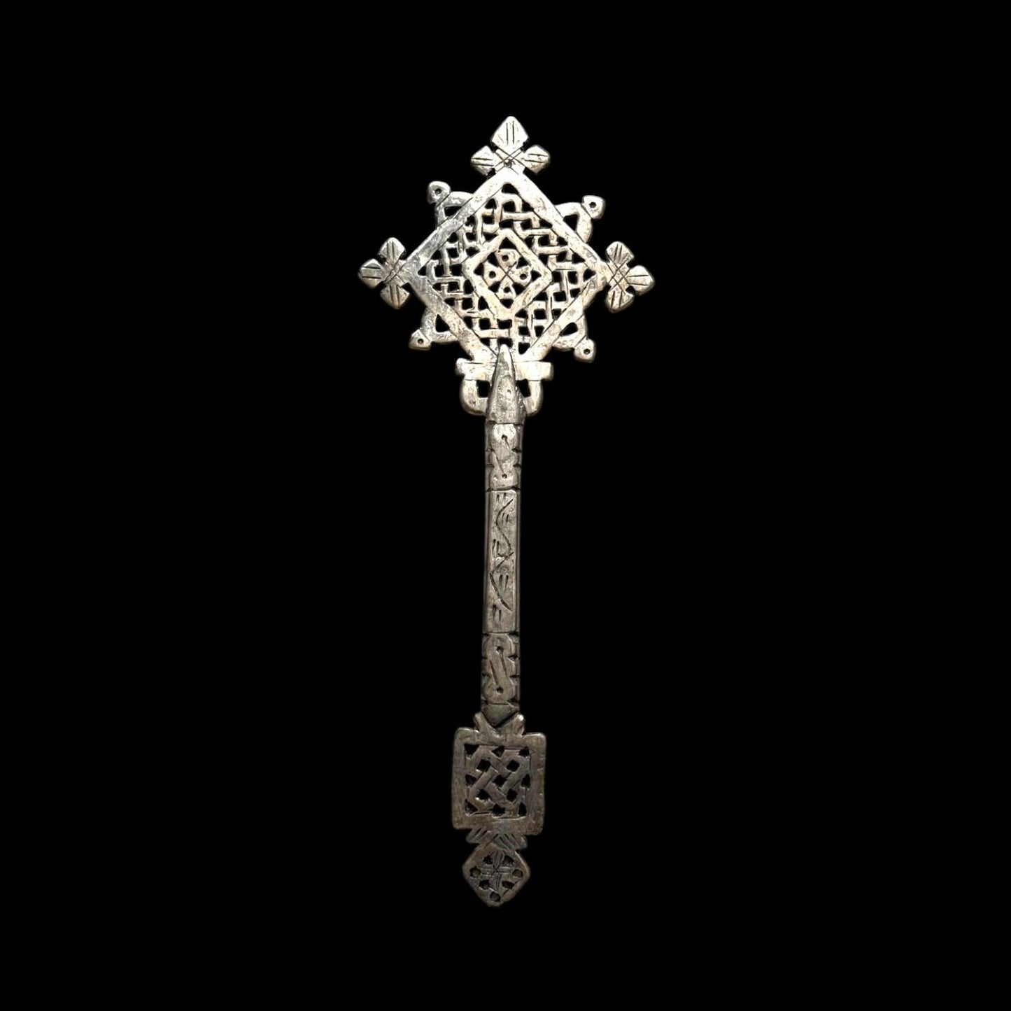 Ethiopian Hand Cross - Intricately Crafted Coptic Christian Art Piece. Unique Handmade Ethiopian Coptic Blessing Cross - Religious Art Decor