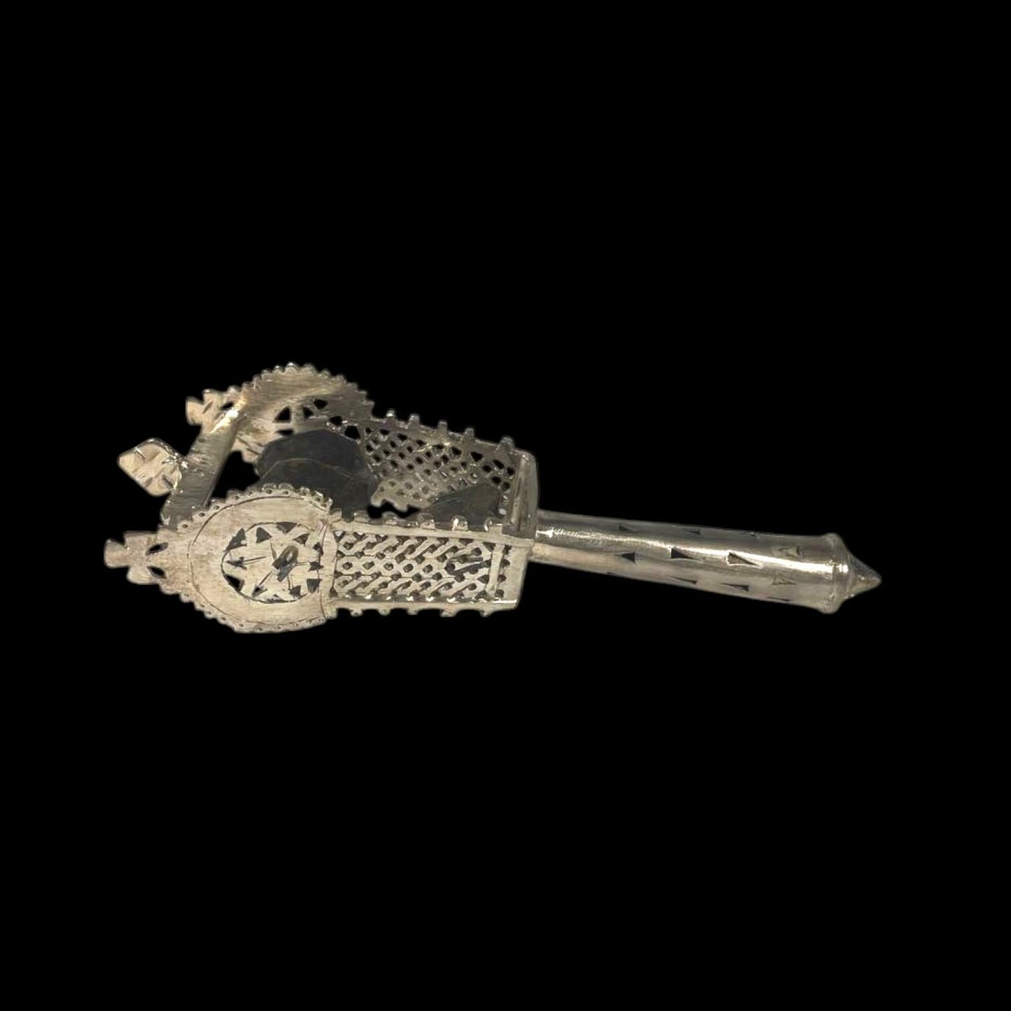 Ethiopian Orthodox Church Sistrum or tsanatsel. Hand carved traditional Ethiopian Orthodox church Musical Instrument.