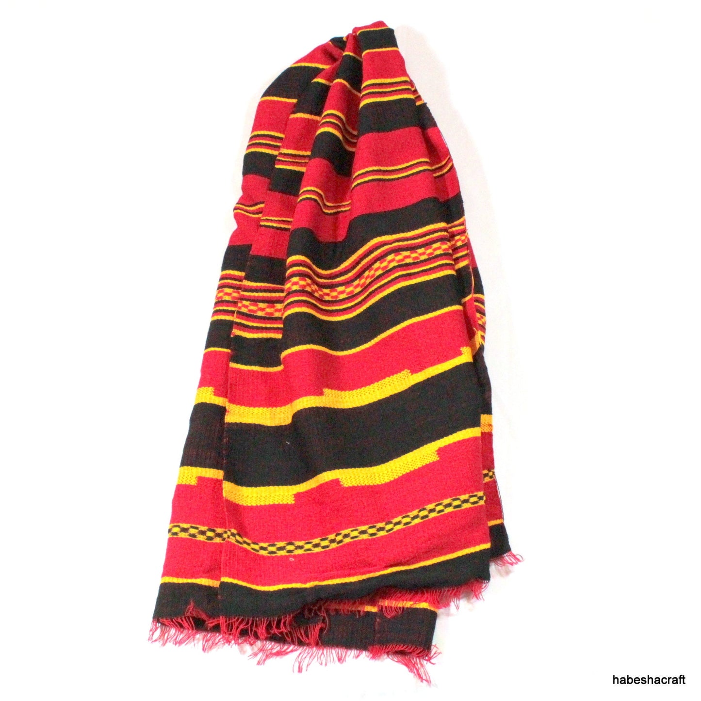 Ethiopian Red Gold Black Stripe Scarf  Traditional Ethnic Wolita Cotton Clothe. handmade cotton scarves,Ethiopian clothes, Habesha dresses.