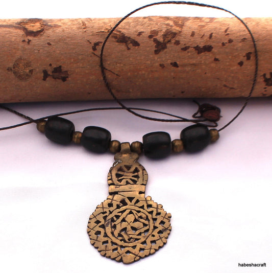 Old Ethiopian Necklace.  Neck pendant. Ethiopian Art. Ethiopian Handmade CROSS PENDANT. Decorative item, Ethiopian Cross