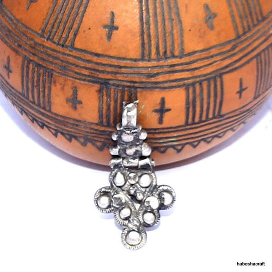 Vintage Jewelry. Old Ethiopian Coptic Christian Silver Cross Pendant. Tribal Jewelry, Ethiopian Art, Christian jewelry,  Ethnic Jewelry