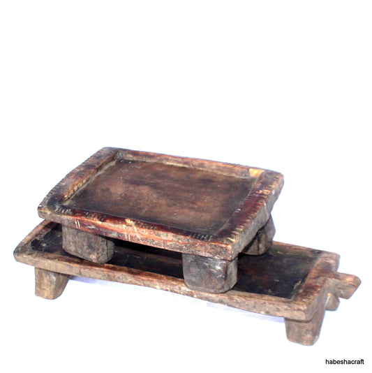 Old Gurage Coffee trays, Primitive Coffee Table, African Ethiopian Ethnic wooden coffee tables. Coffee serving tray, Gurage Coffee tray