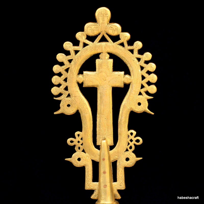 Large Ethiopian Hand Carved Ethiopian Lalibela Cross.Cross16" L. Religious art, Christian Art, Decorative Art, Christian Décor