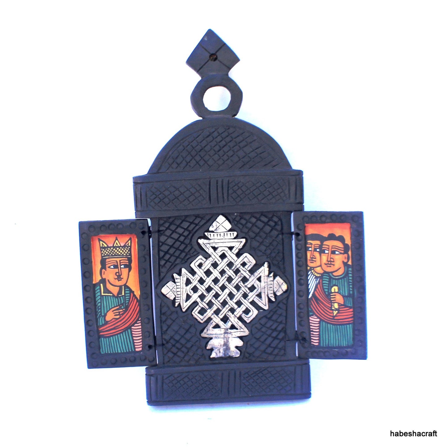 Christian Icon. Coptic Art, Christian Art. Ethiopian handcarved wooden Coptic icon. African Art, Ethiopian art,