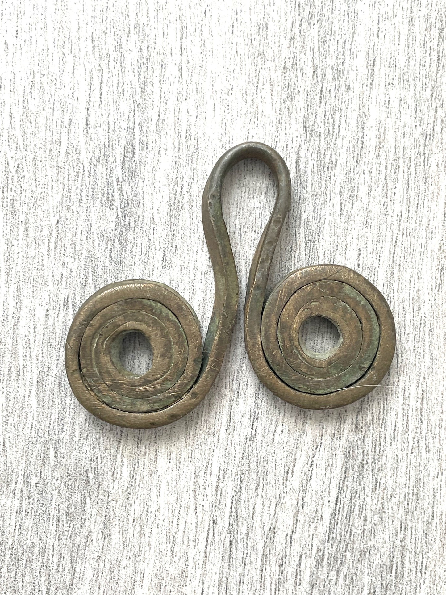 Ethiopian Bronze Spiral Ornament Pendant. Antique jewelry, African jwelery, Charm,