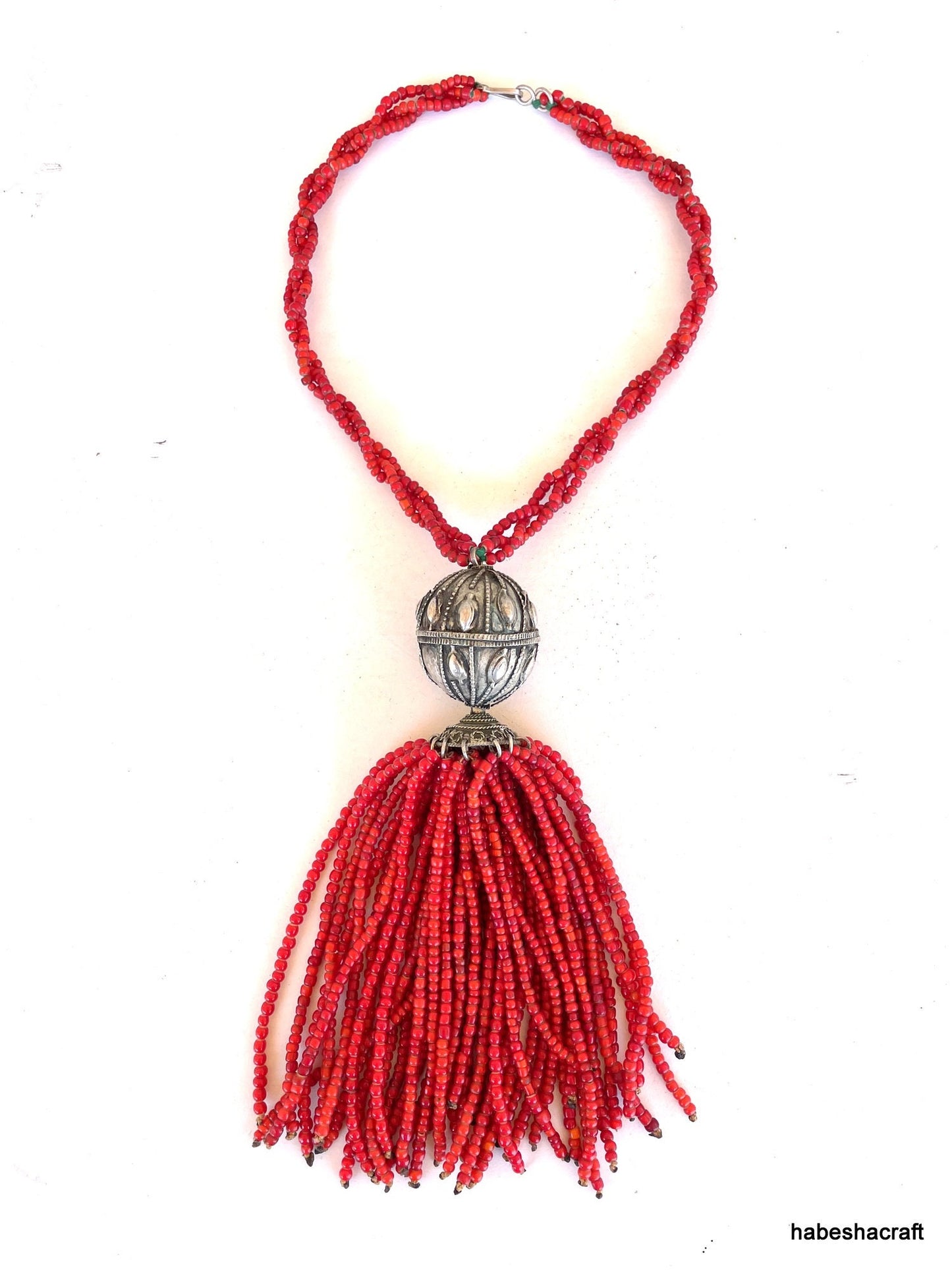 Old Ethnic Amhara Wolo/ Welo beads Necklace Jewlery. Ethnic Jewelry, African Beads, Tribal Jewelry. Ethiopian Beads, Tribal jewelry