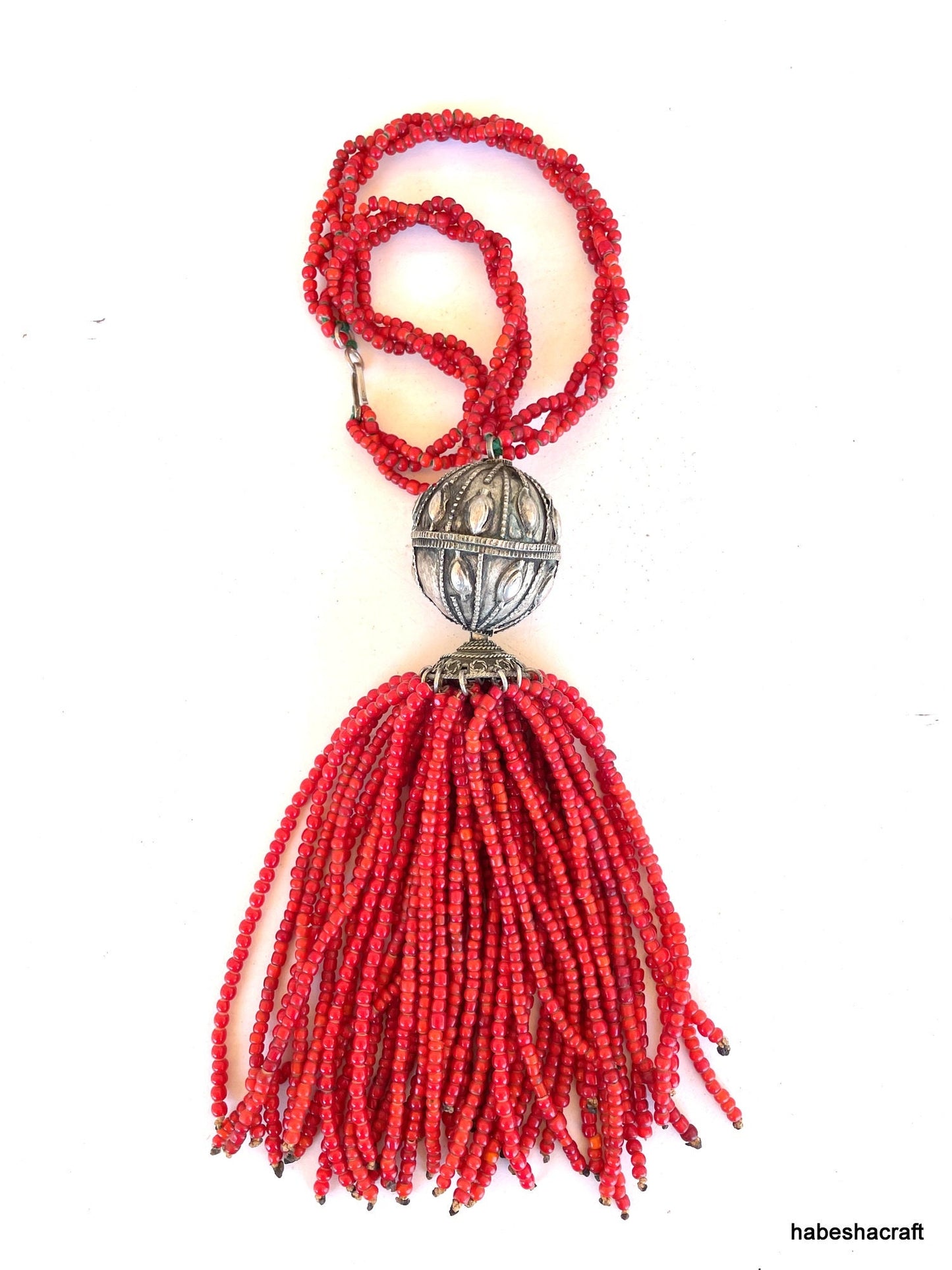 Old Ethnic Amhara Wolo/ Welo beads Necklace Jewlery. Ethnic Jewelry, African Beads, Tribal Jewelry. Ethiopian Beads, Tribal jewelry