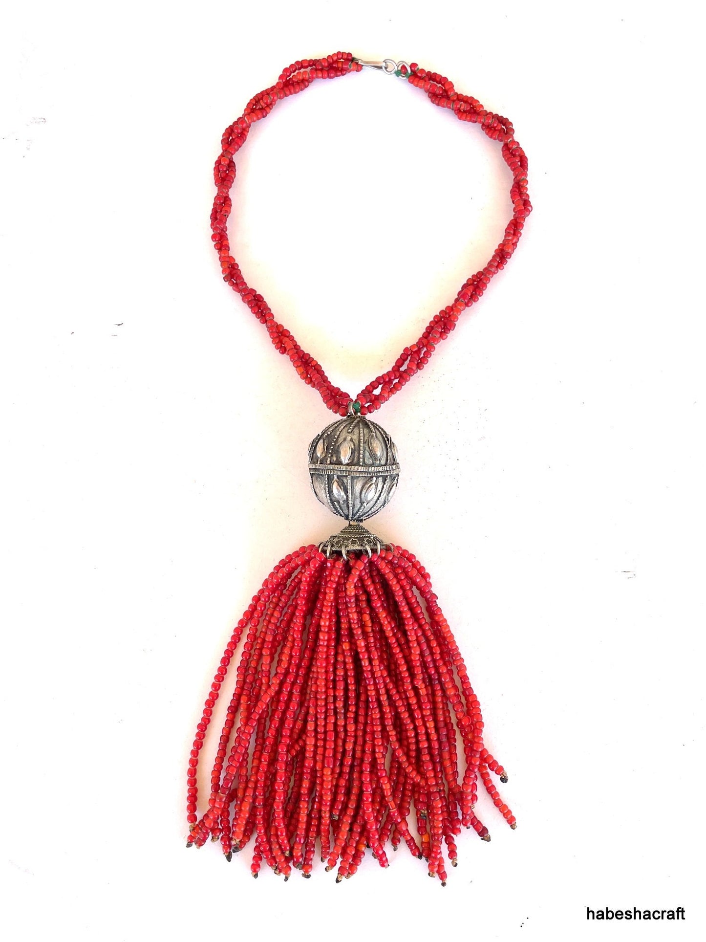 Old Ethnic Amhara Wolo/ Welo beads Necklace Jewlery. Ethnic Jewelry, African Beads, Tribal Jewelry. Ethiopian Beads, Tribal jewelry