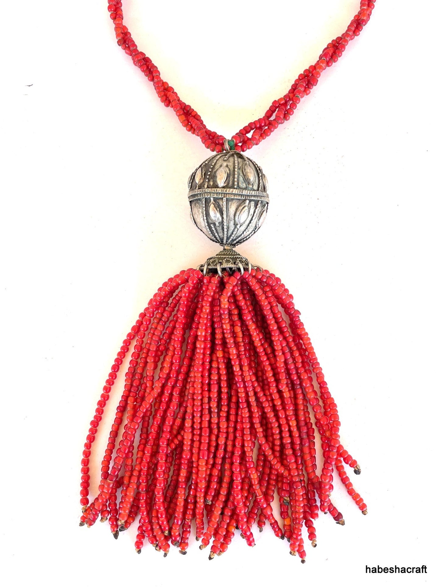 Old Ethnic Amhara Wolo/ Welo beads Necklace Jewlery. Ethnic Jewelry, African Beads, Tribal Jewelry. Ethiopian Beads, Tribal jewelry