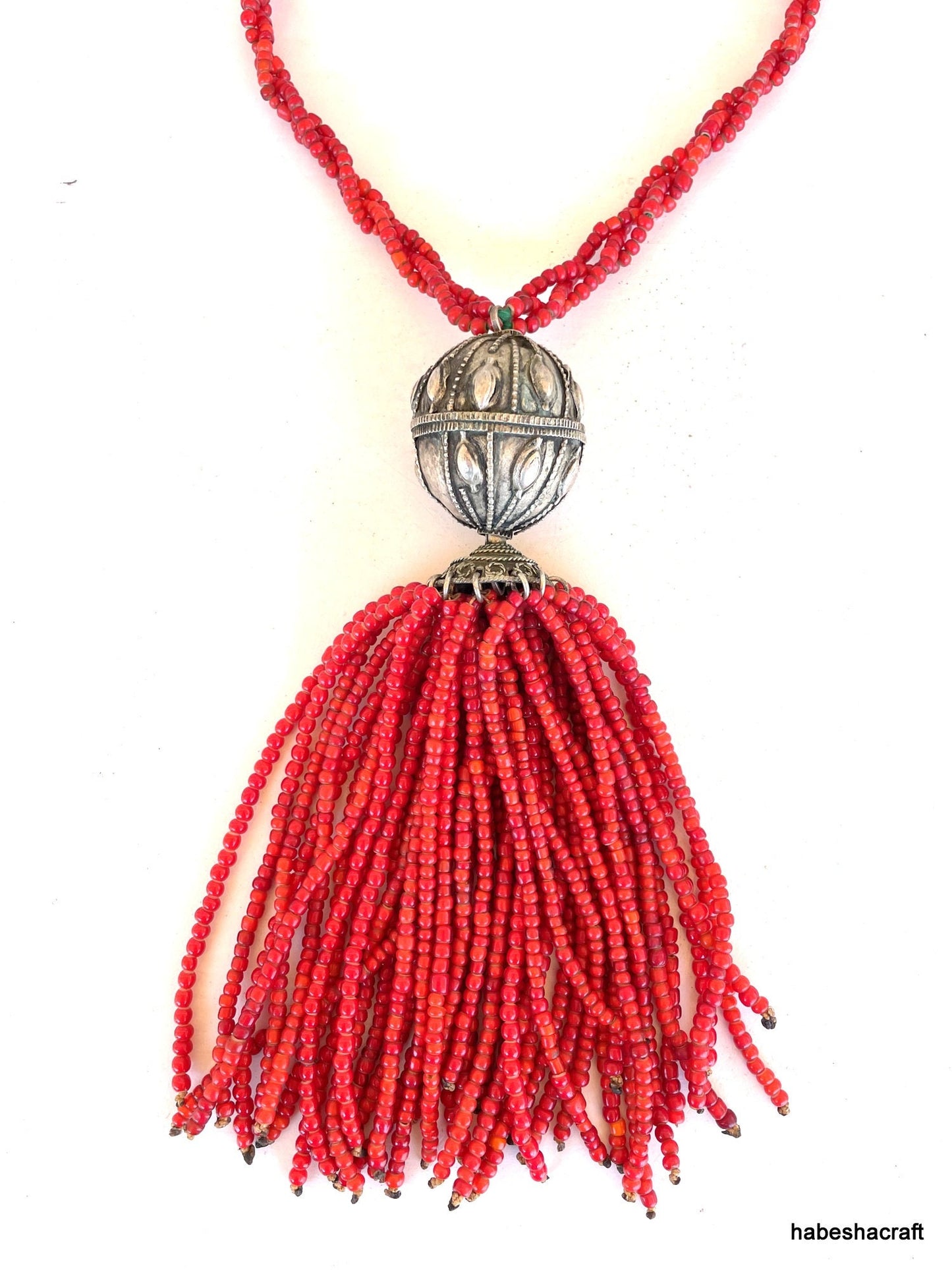 Old Ethnic Amhara Wolo/ Welo beads Necklace Jewlery. Ethnic Jewelry, African Beads, Tribal Jewelry. Ethiopian Beads, Tribal jewelry