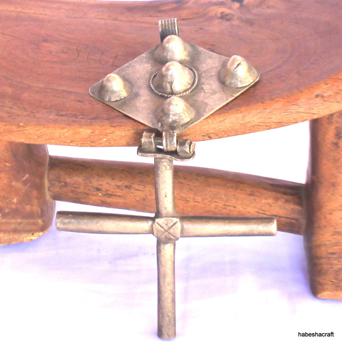 Antique Ethiopian Handmade Orthodox Christian Cross Pendant 7" Long. Ethiopian Cross, Ethiopian Art,African jewelry,Ethiopian Jewelry