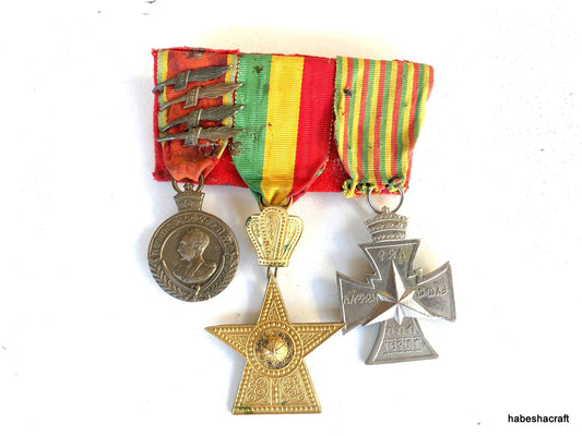 Rare Ethiopian Haile Selassie war medals. War Medals, Lion of Judah, Ethiopian War medal, Haile Selassie Medals, Royal family Medals