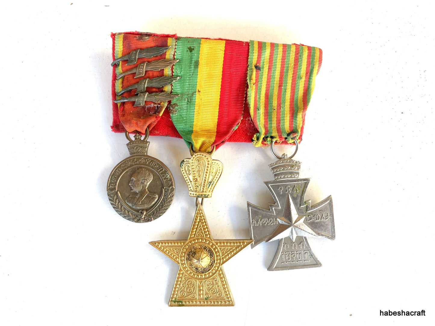 Rare Ethiopian Haile Selassie war medals. War Medals, Lion of Judah, Ethiopian War medal, Haile Selassie Medals, Royal family Medals