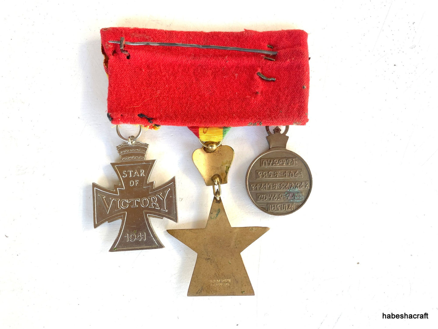 Rare Ethiopian Haile Selassie war medals. War Medals, Lion of Judah, Ethiopian War medal, Haile Selassie Medals, Royal family Medals