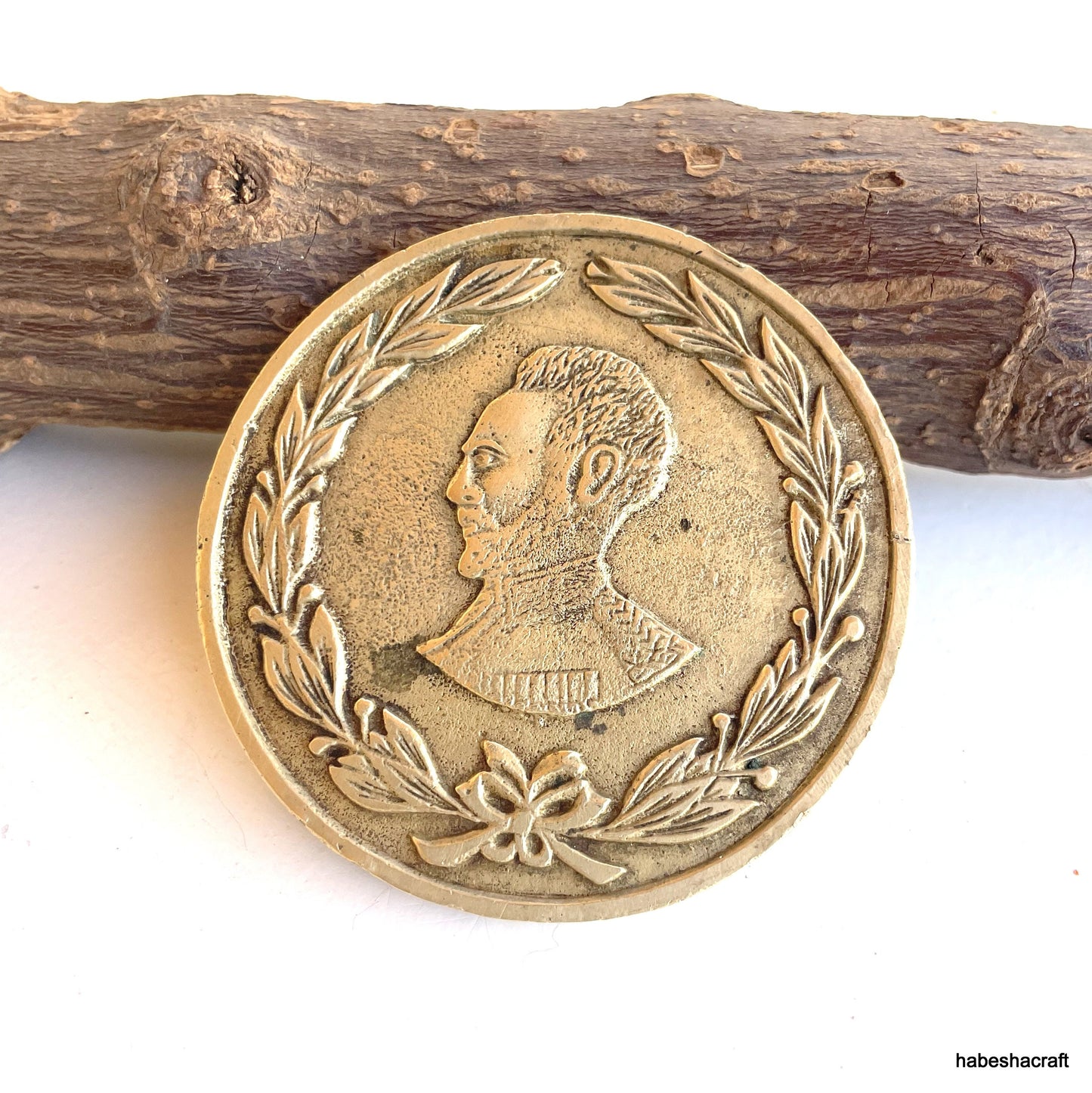 Large Ethiopian Haile Selassie Silver Jubilee Fair 1955 Table Coin. Haile Selassie Coin, Lion of Judah,