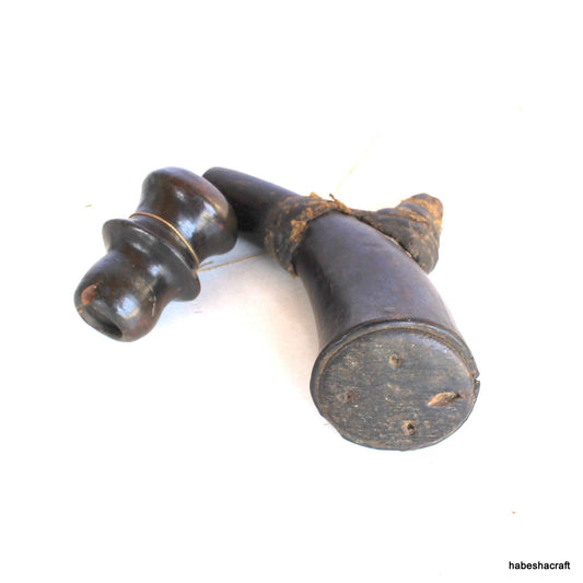 Vintage Ethiopia Suri tribe smoking pipe. African smoking pipe, Traditional smoking pipe, Tribal smoking pipe, African Tobacco pipe.