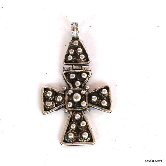 Antique Ethiopian Handmade Orthodox Christian Silver Cross Pendant. Ethiopian Art, Ethiopian Cross. African jewelry, Ethiopian Jewelry