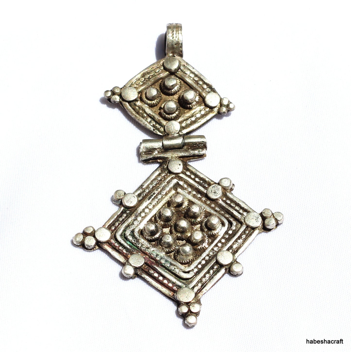 Antique Ethiopian Silver Cross. Ethiopian Orthodox Christian Cross Pendant. Tribal Jewellery, Christian Jewelry, Pictorial Cross Pendant