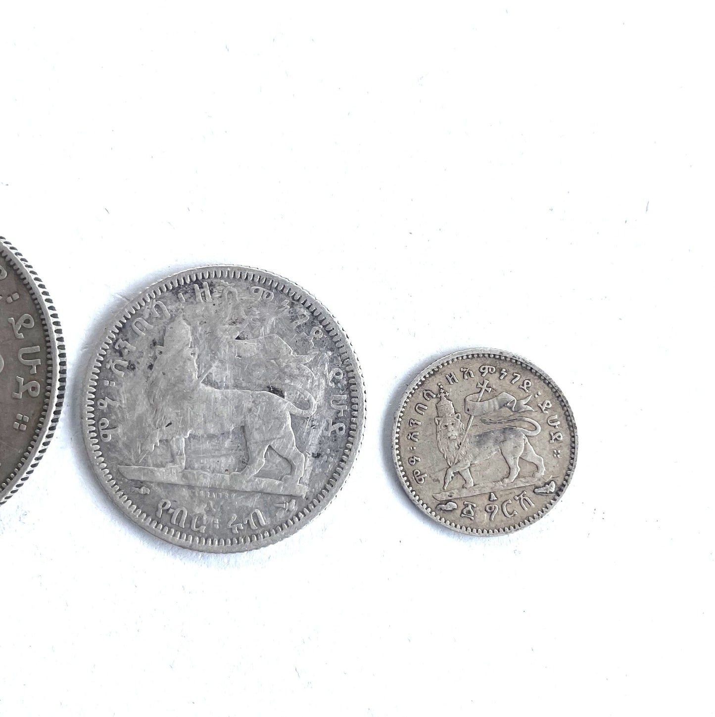 Ethiopian Coin. Collection of Emperor Menelik Lion of Judah Silver coin. Old coin, Ethiopian Coin, Ethiopian Birr, Ethiopian Currency.