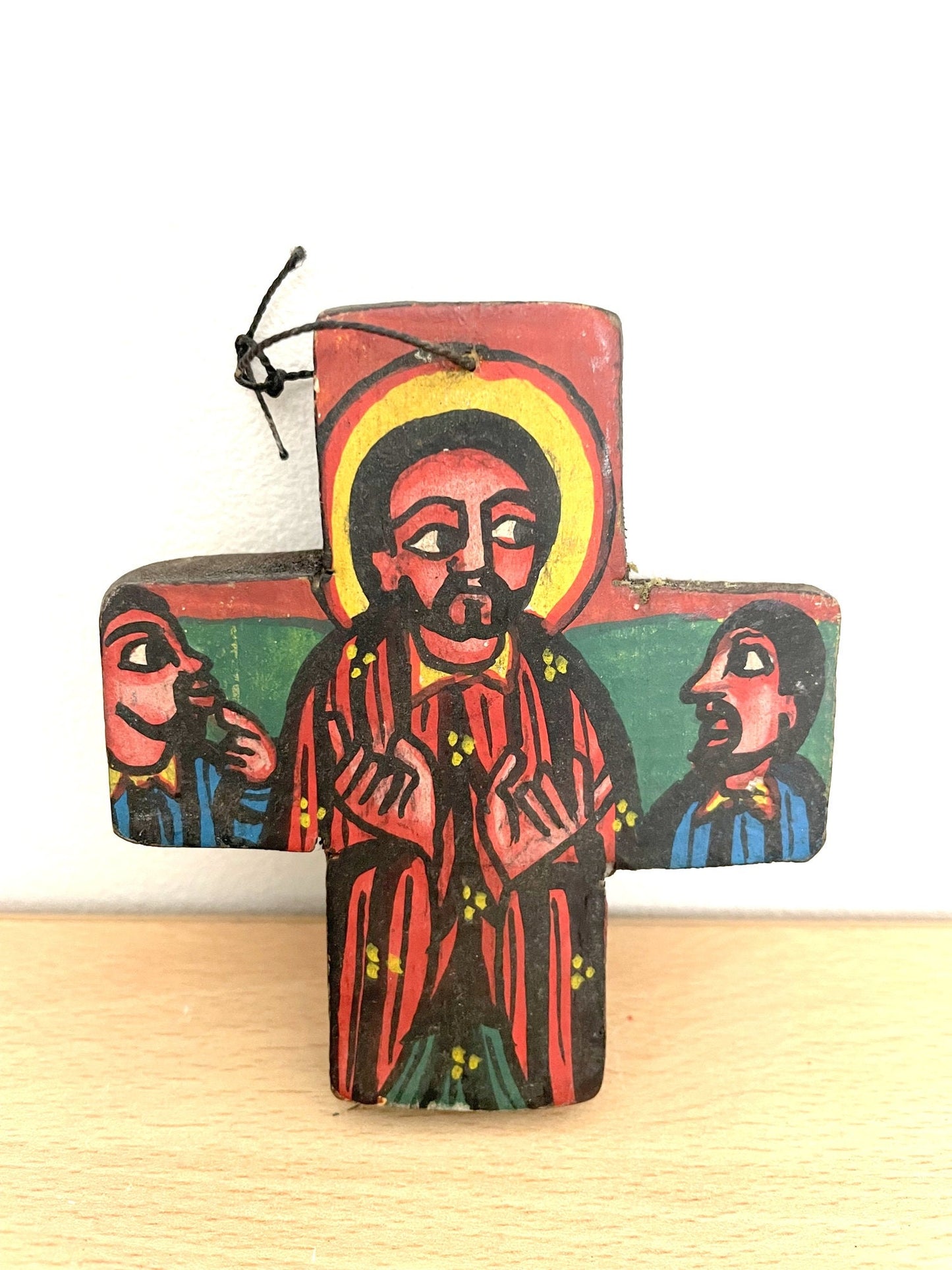 Ethiopian art. Orthodox icon. Ethiopian Coptic Christian wall hanging Icon, Beautifully Painted wooden Icon. Prayer Icon, Religious Art