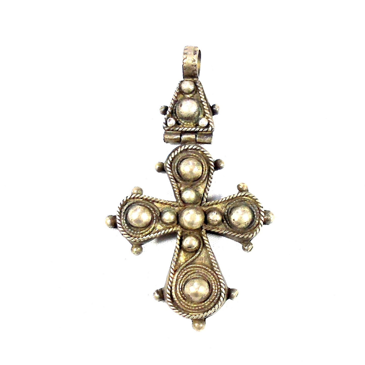 Old Ethiopian Orthodox Christian Silver Cross Pendant. Ethiopian Cross, Antique Jewlery. Christian cross, Coptic cross, Antique cross