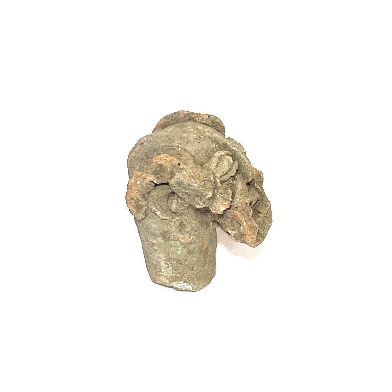 Ethiopian Falasha Terracotta Head. Ethiopian Clay Sculptures, Antique terracotta Head. Terracotta objects, Axum Terracotta Head.