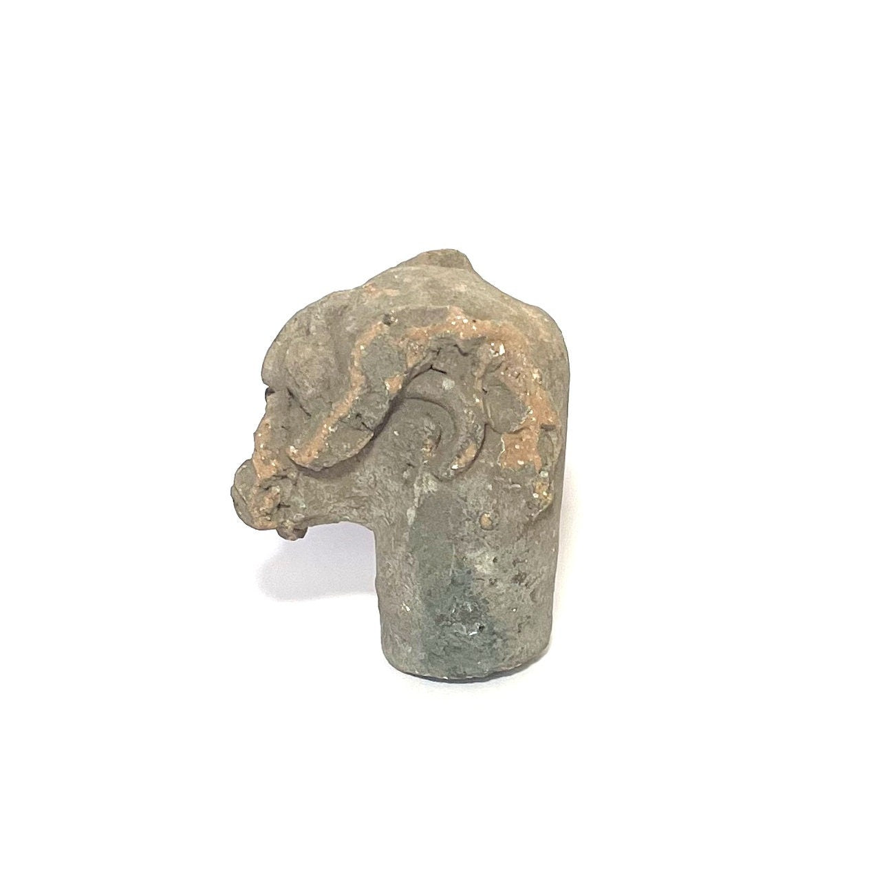 Ethiopian Falasha Terracotta Head. Ethiopian Clay Sculptures, Antique terracotta Head. Terracotta objects, Axum Terracotta Head.