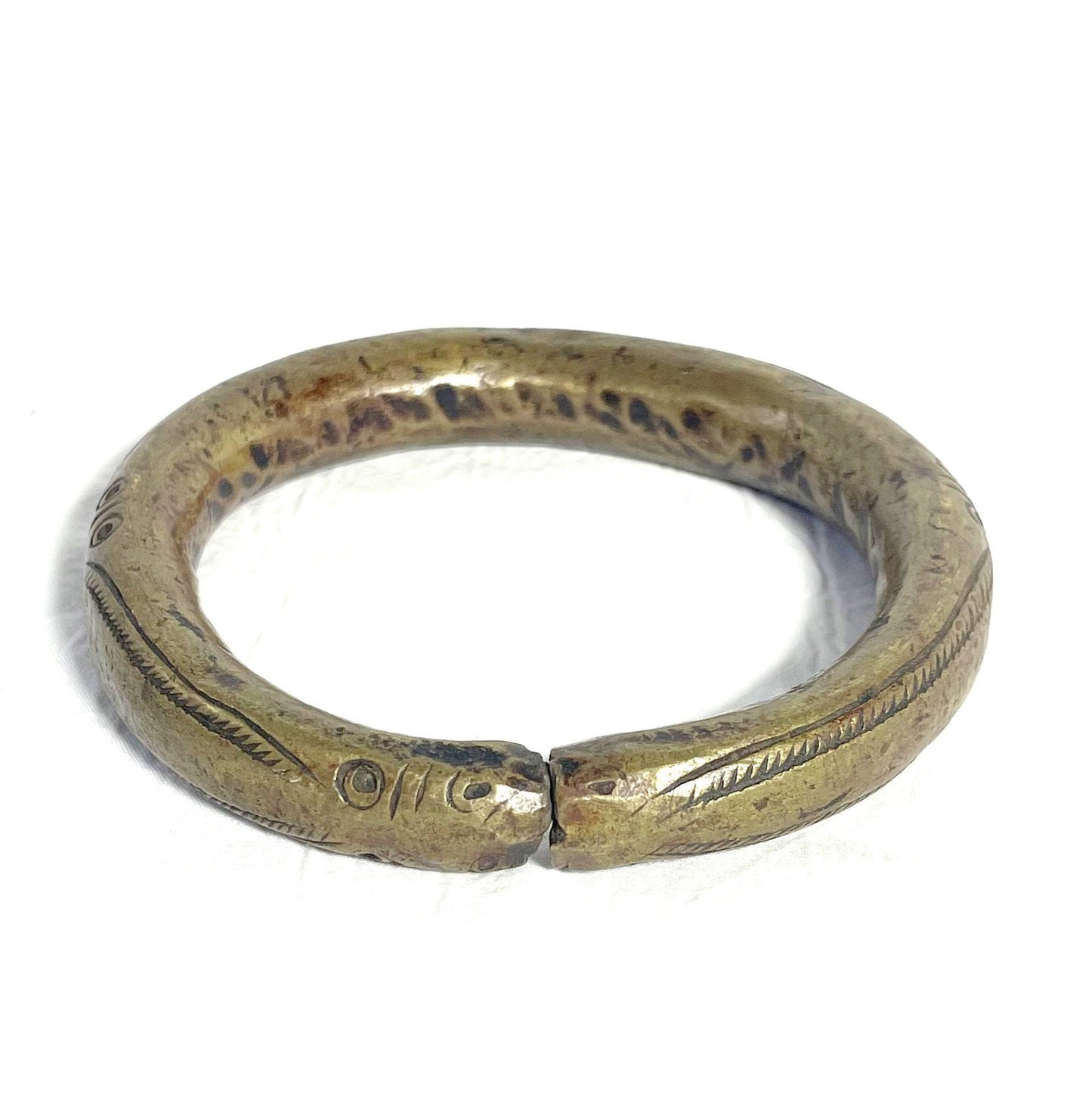 Ethiopian Heavy Antique Bronze bracelet. snake bracelet, African Jewlery. Antique Jewlery. Old Ethiopian Ethnic Mursi tribe Bracelet.