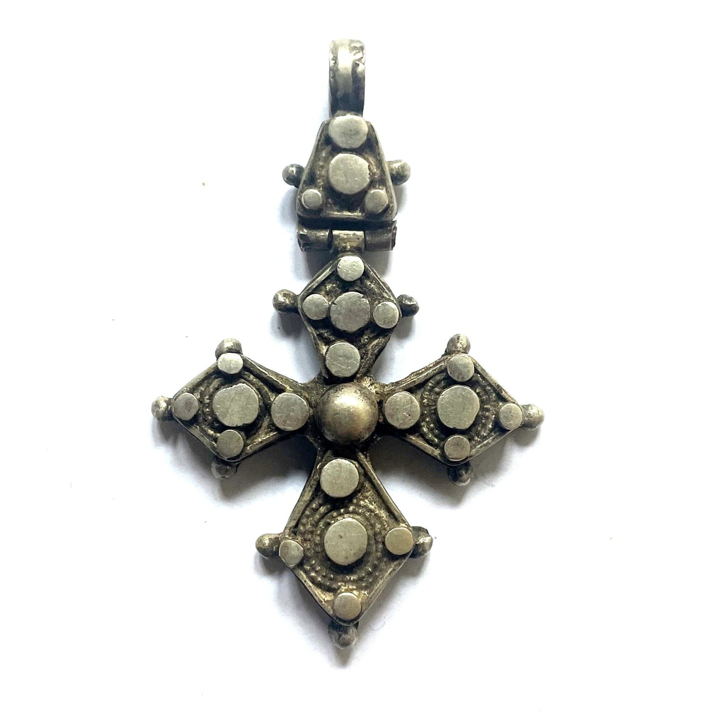 Old Traditionally Handmade Ethiopian Christian Silver pendant. Pictorial Cross, Ethnic Jewlery, Christian art, Ethiopian Christian jewelry.
