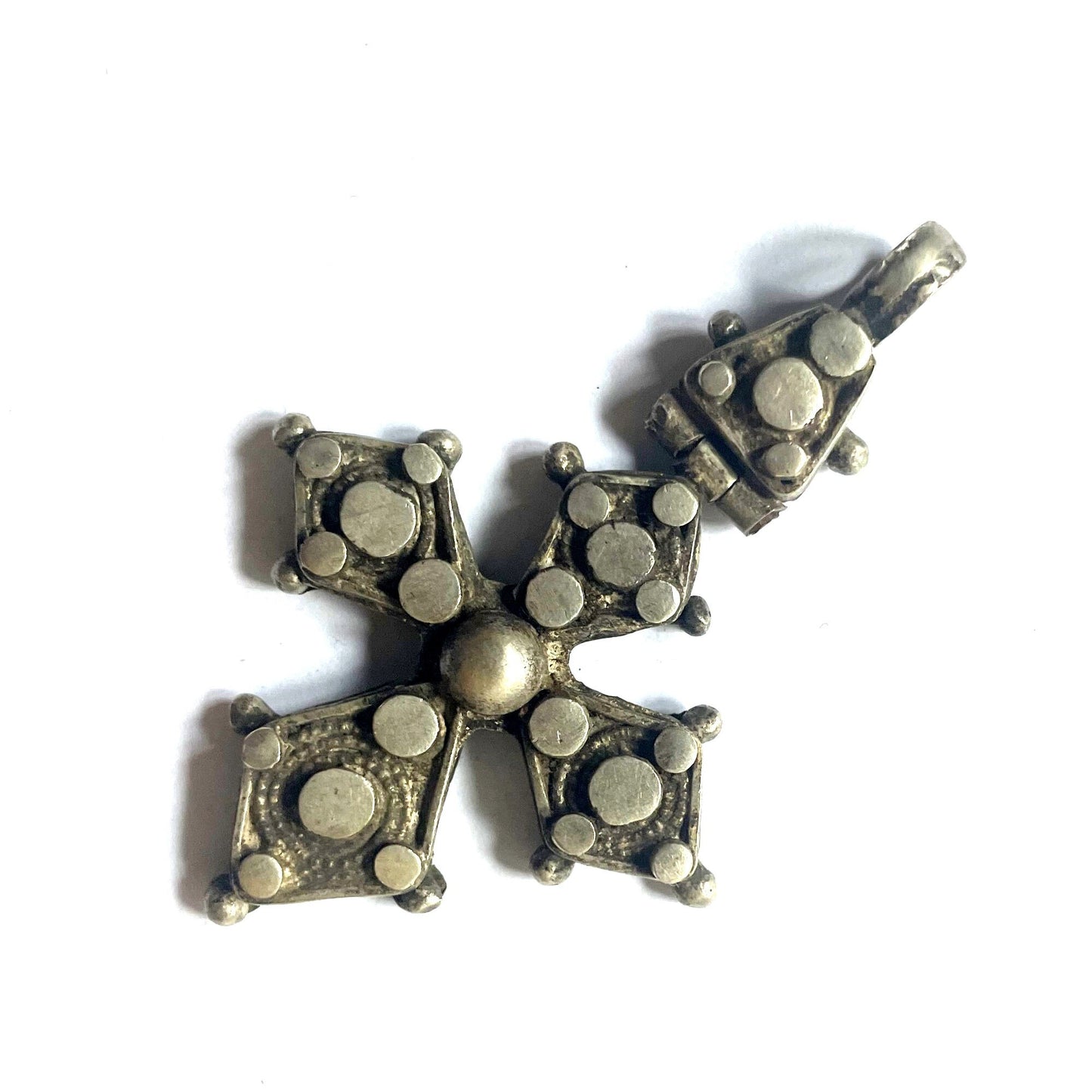 Old Traditionally Handmade Ethiopian Christian Silver pendant. Pictorial Cross, Ethnic Jewlery, Christian art, Ethiopian Christian jewelry.