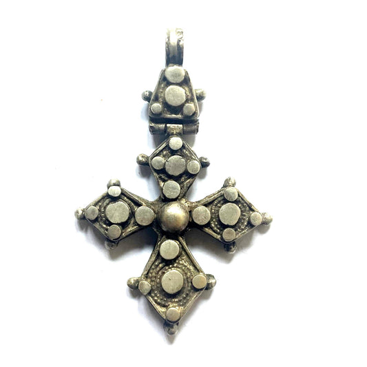 Old Traditionally Handmade Ethiopian Christian Silver pendant. Pictorial Cross, Ethnic Jewlery, Christian art, Ethiopian Christian jewelry.