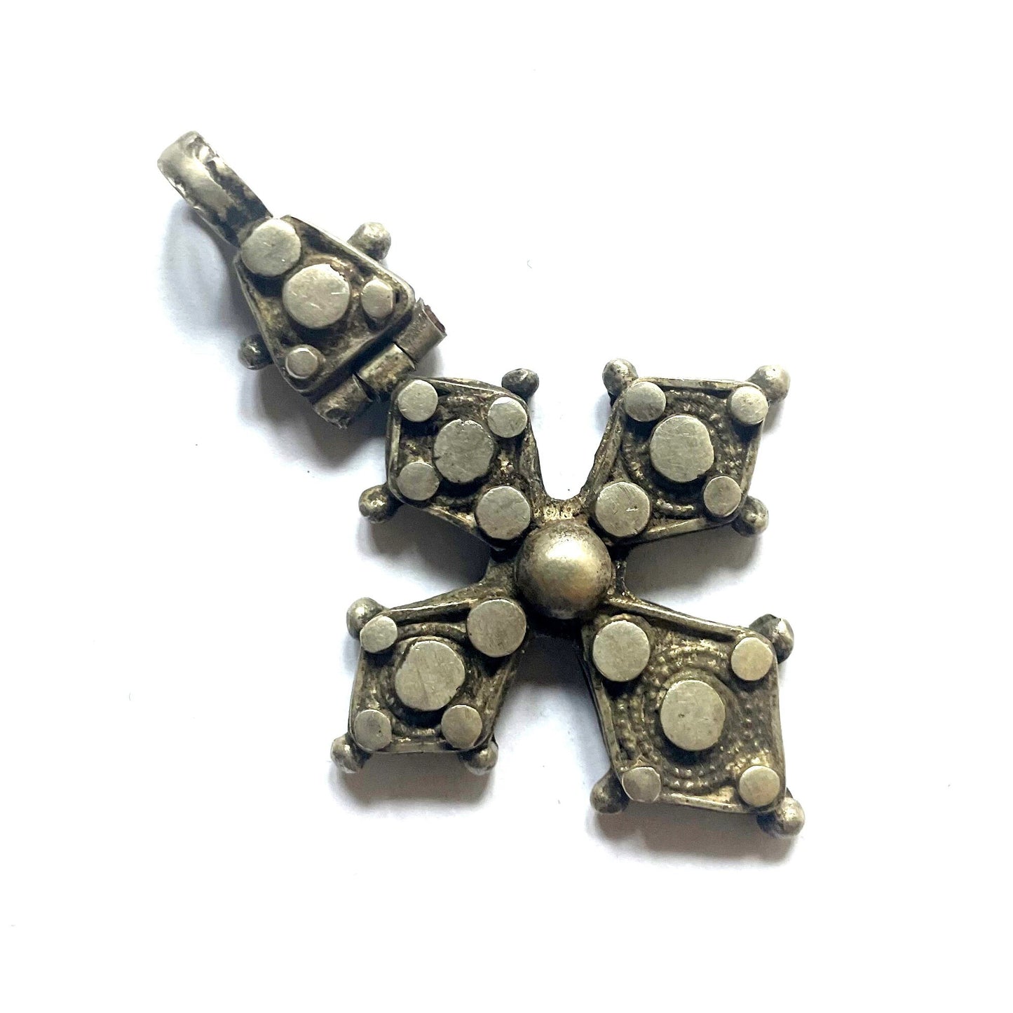 Old Traditionally Handmade Ethiopian Christian Silver pendant. Pictorial Cross, Ethnic Jewlery, Christian art, Ethiopian Christian jewelry.