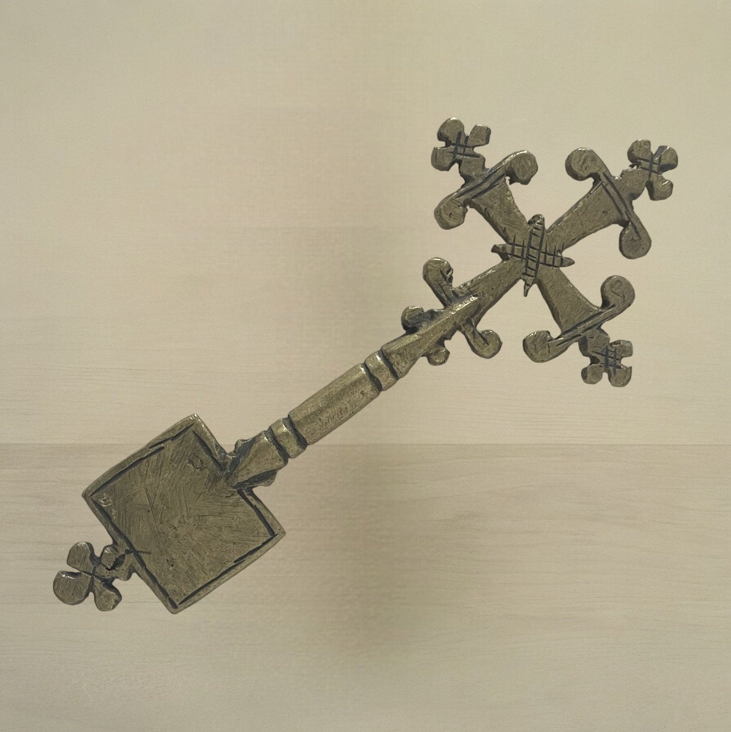 Ethiopian Cross.Vintage Ethiopian Orthodox Priest Brass Hand Cross. Pocket Cross, Religious art, Axume Cross, Orthodox Cross, Antique Cross