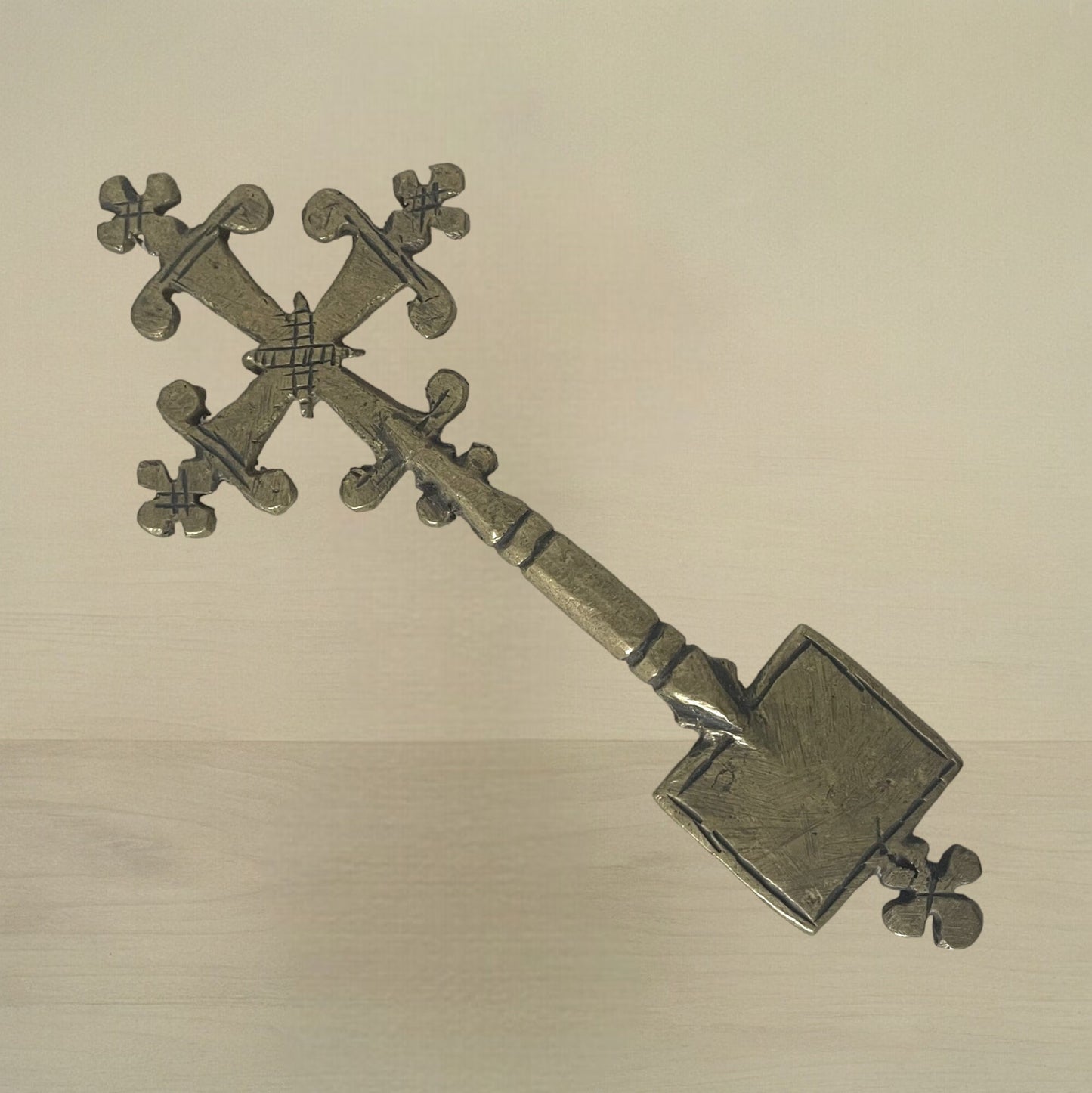 Ethiopian Cross.Vintage Ethiopian Orthodox Priest Brass Hand Cross. Pocket Cross, Religious art, Axume Cross, Orthodox Cross, Antique Cross