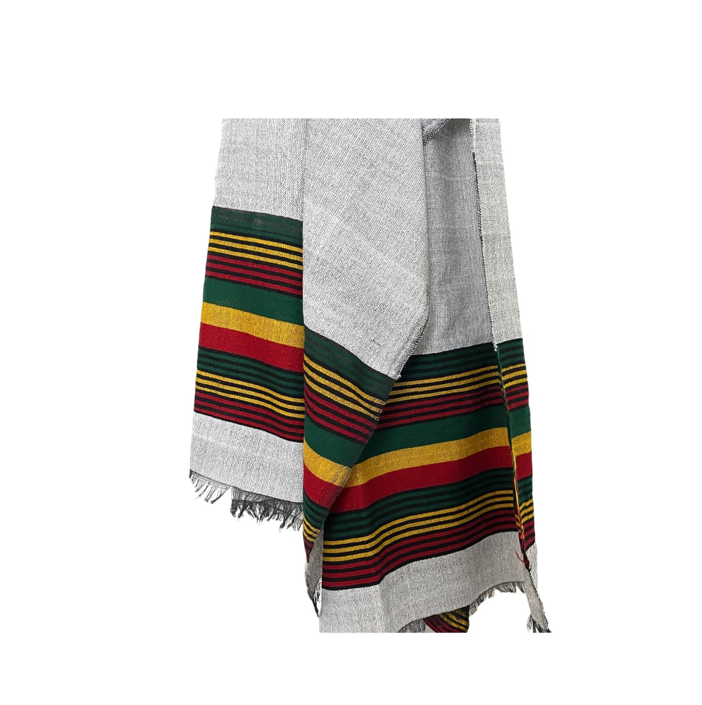Ethiopian Traditional Cotton Cloth. Rasta Green Yellow Red Stripe Scarf. Handmade cotton, Ethiopian clothing, Ethiopian Scarves, shawl