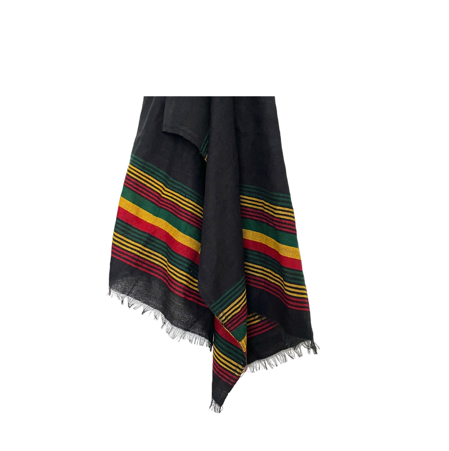 Rasta clothing Ethiopian scarf Netela Rasta shawl black Green gold red scarf handmade, Ethiopian clothes,