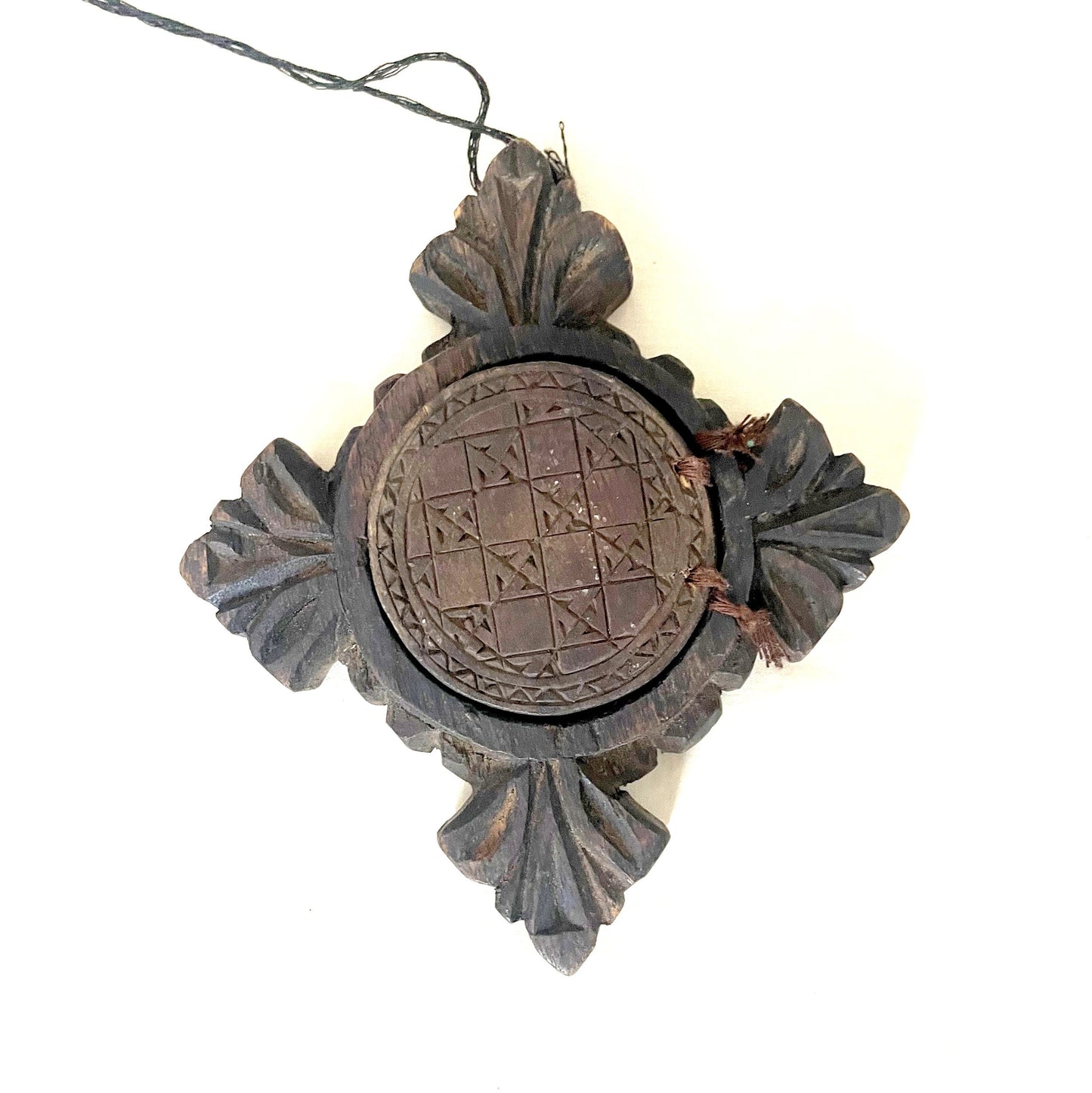 Ethiopian Pocket Prayer Icon, Hand Carved Wooden Coptic Art, Christian Art, Old Ethiopian Coptic Icon, Ethiopian Religious Art, Collectible