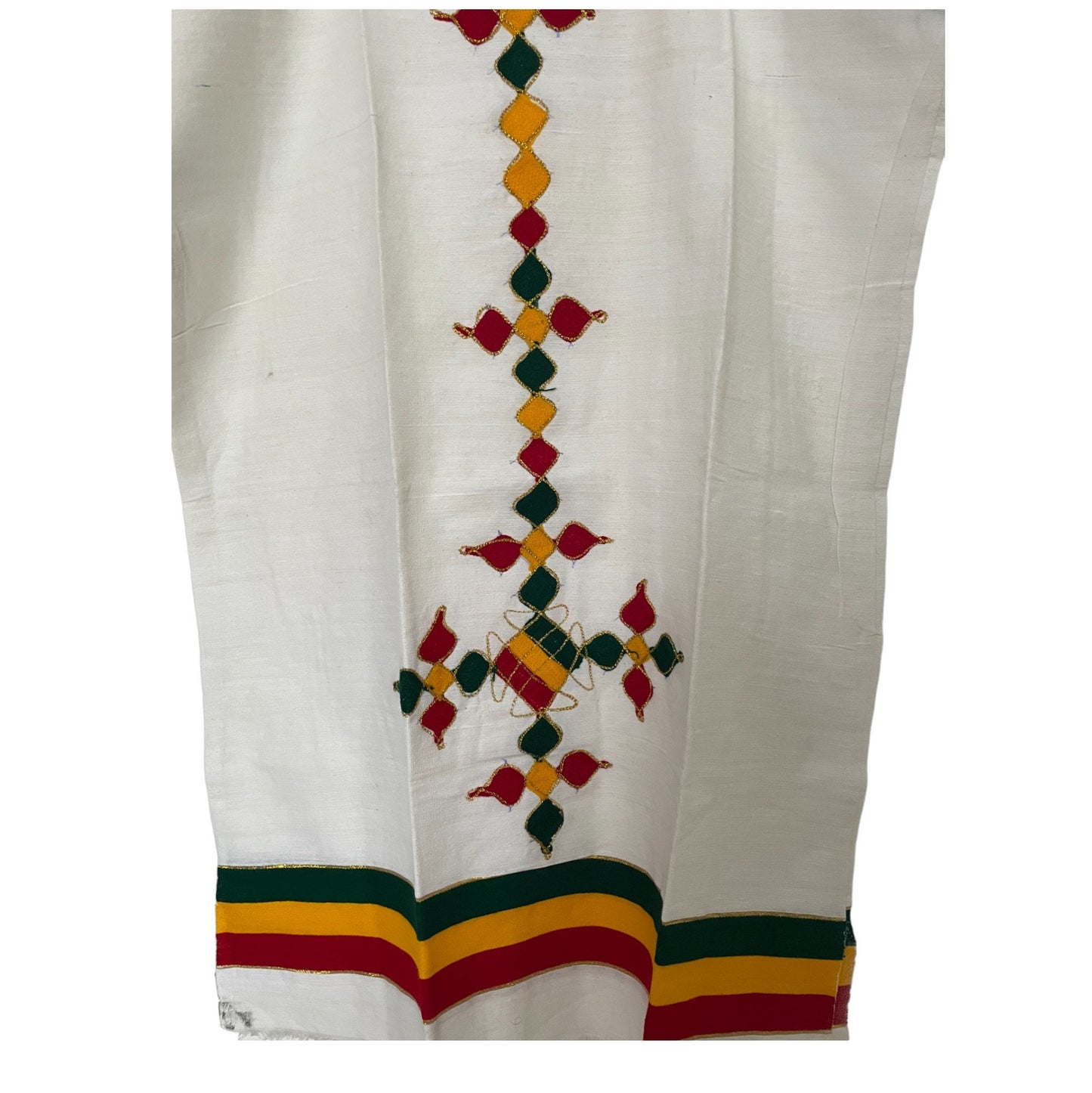 Handmade Traditional Ethiopian Rasta Colour Dress. - Habesha Kemis, African Clothing, Ethiopian Fashion, Traditional Attire