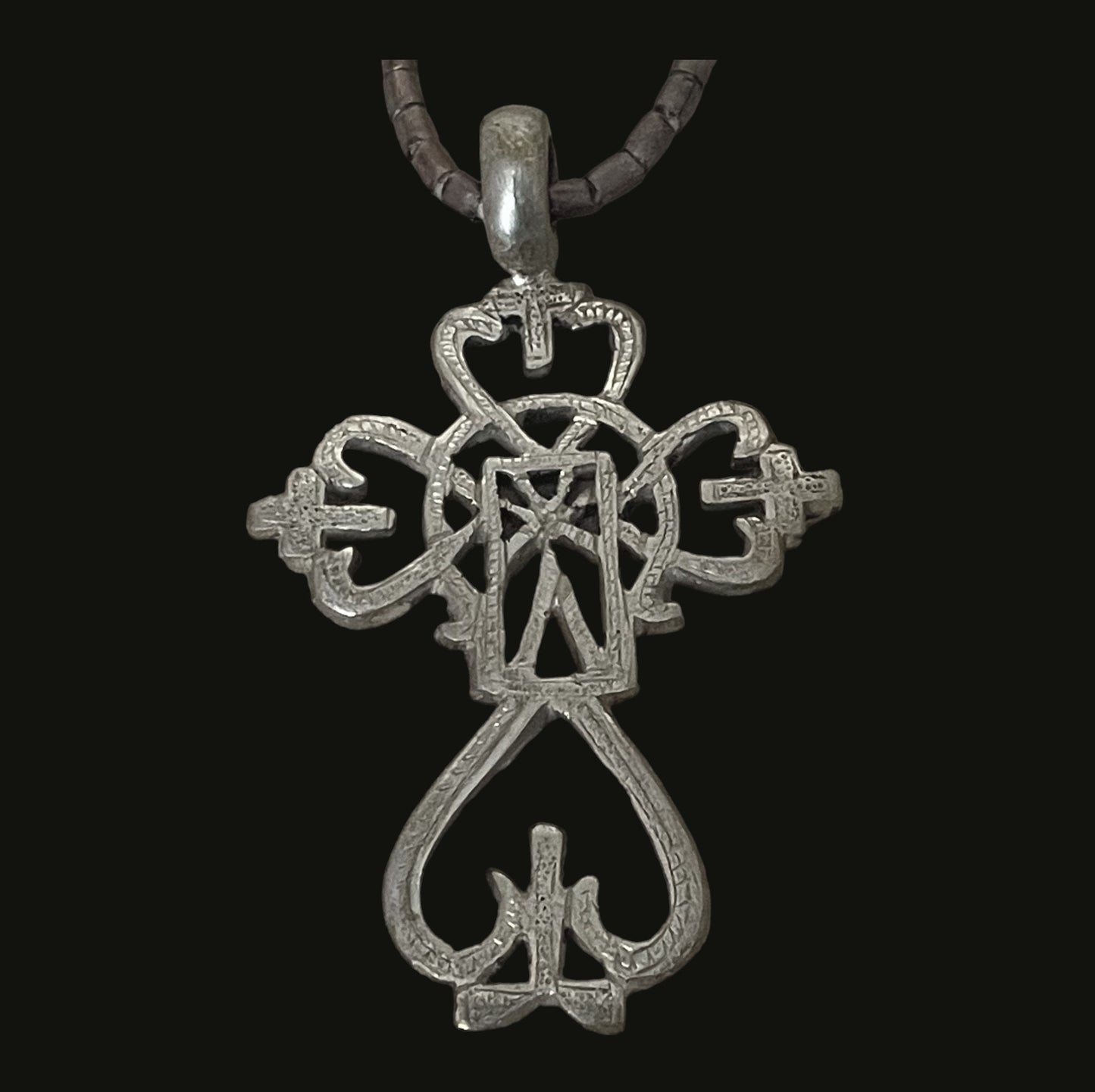 Ethiopian Christian jewelry. Traditionally Handmade Ethiopian Christian Necklace. Pictorial Cross, Ethnic Jewlery, Christian art