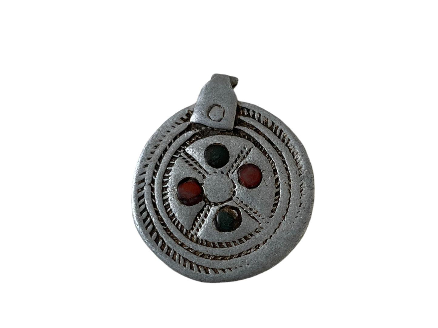 Old Jewlery. Ethiopian Jewlery for women, Old Ethiopia Pendant made of Aluminium. Round African Pendant, Ethnic Pendant, Aluminium Jewlery.