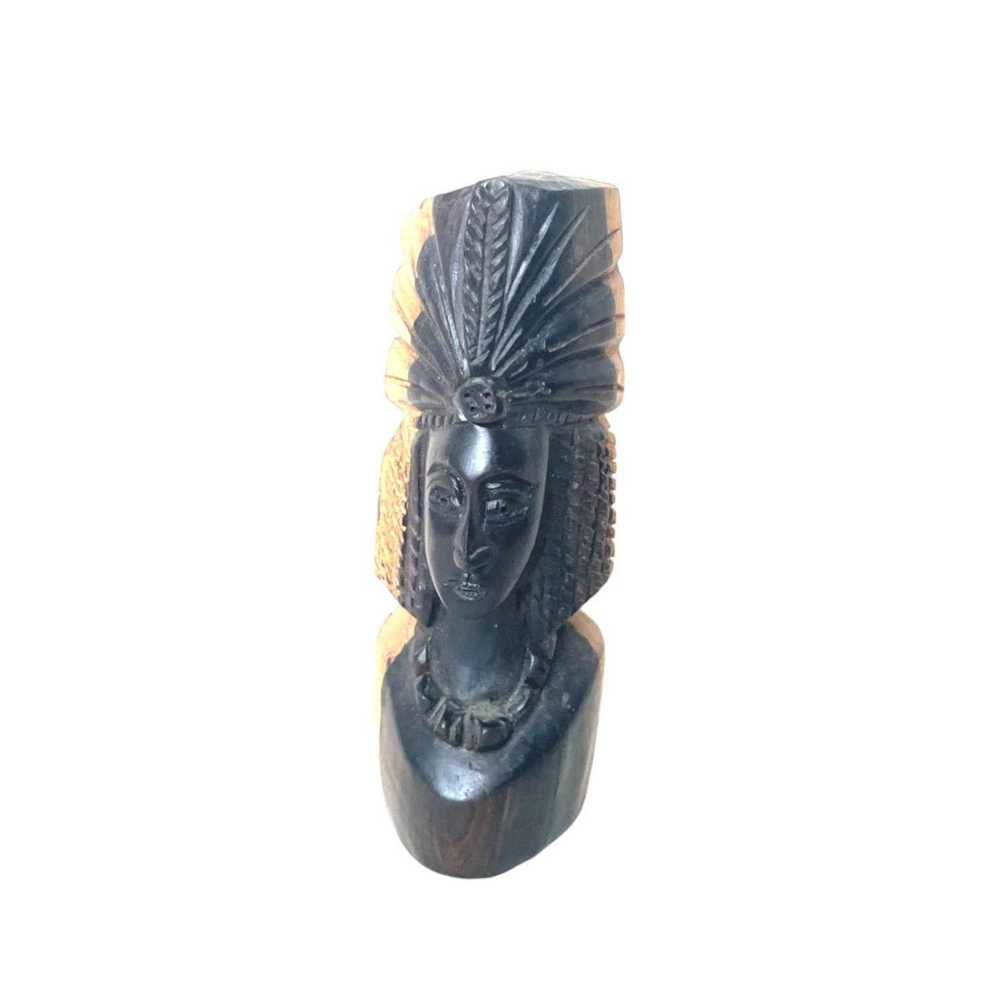 Handcrafted Ethiopian Ebony Women Statue - Exuding Timeless Beauty for Your Living Room Decor. African Wooden Statue of a Woman.